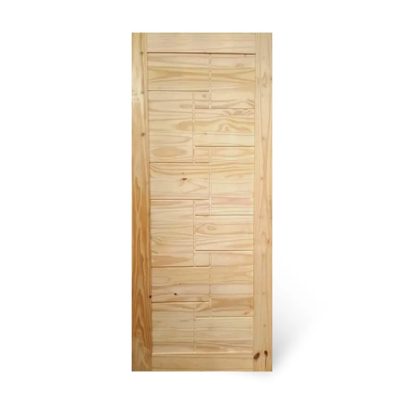 DESIGNCRAFT DOOR NICOLAS LIGHT WOOD TAEDA PINE CNC SOLID DOORS